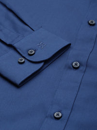 Raymond Men Blue Pure Cotton Slim Fit Long Sleeves Formal Shirt