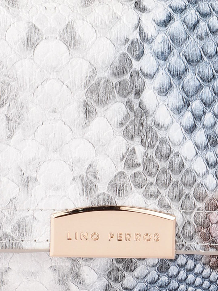 Lino Perros Women Snake Skin Textured Three Fold Wallet