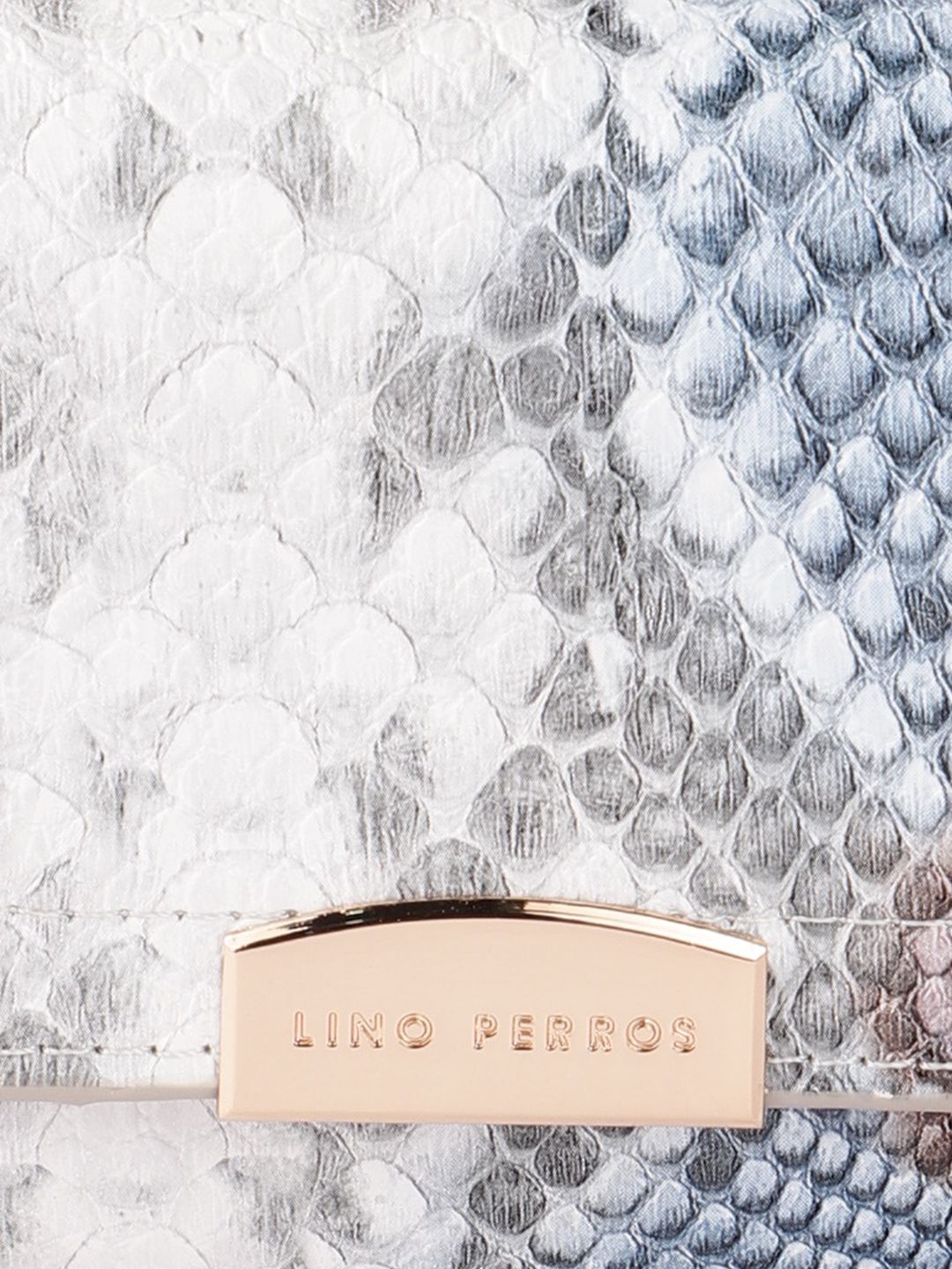 Lino Perros Women Snake Skin Textured Three Fold Wallet