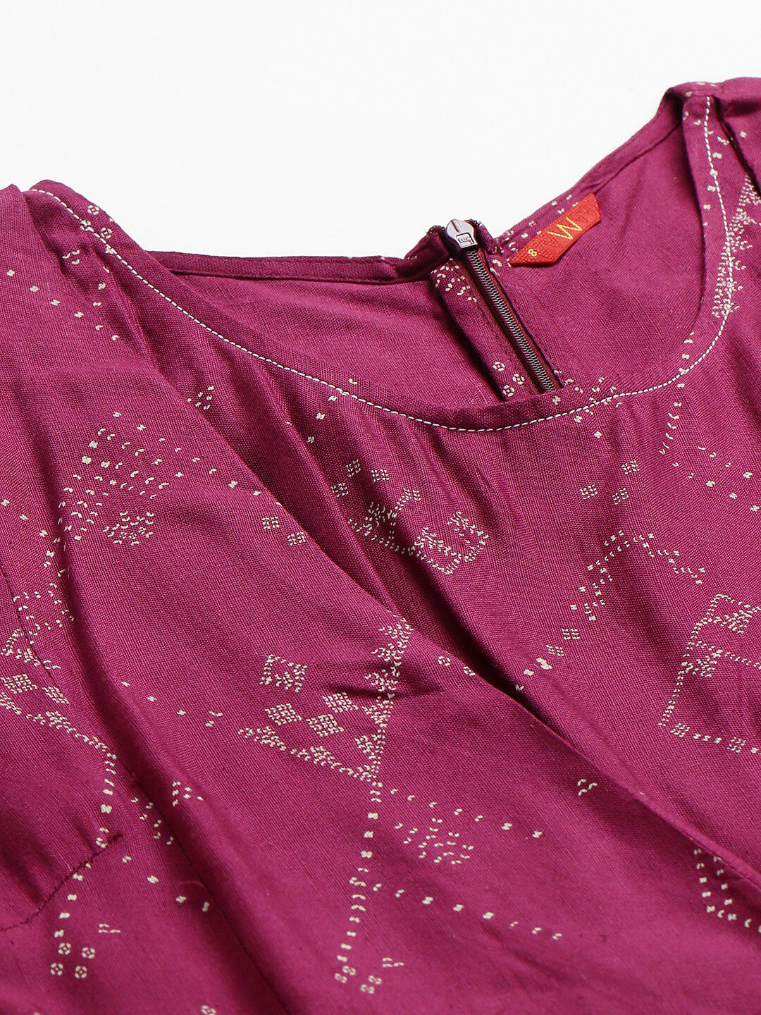 W Women Wine Mock Layer Kimono Jumpsuit
