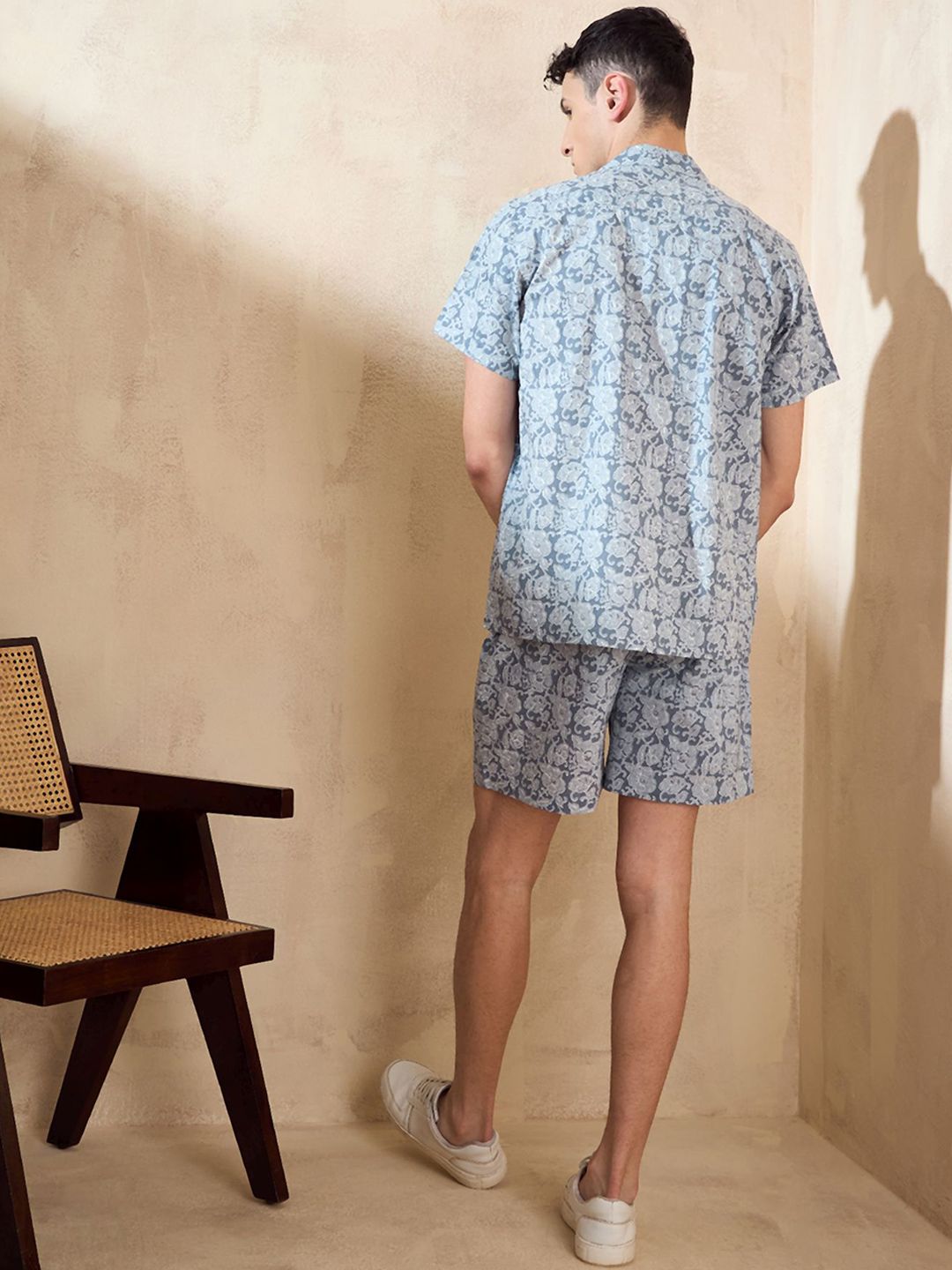 DENNISON Printed Pure Cotton Shirt & Shorts Co-Ord