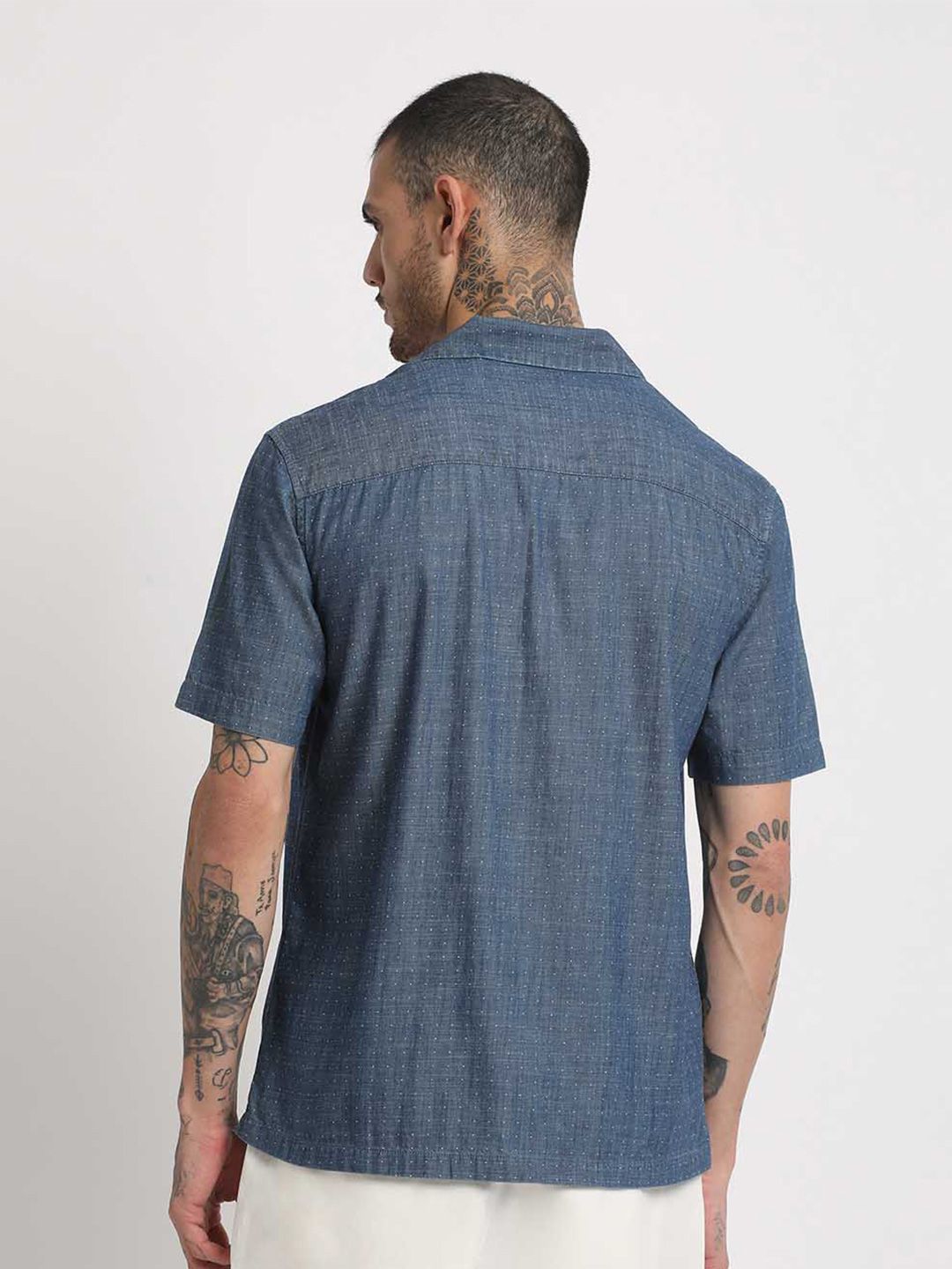 THE BEAR HOUSE Regular Fit Micro Ditsy Printed Pure Cotton Casual Shirt