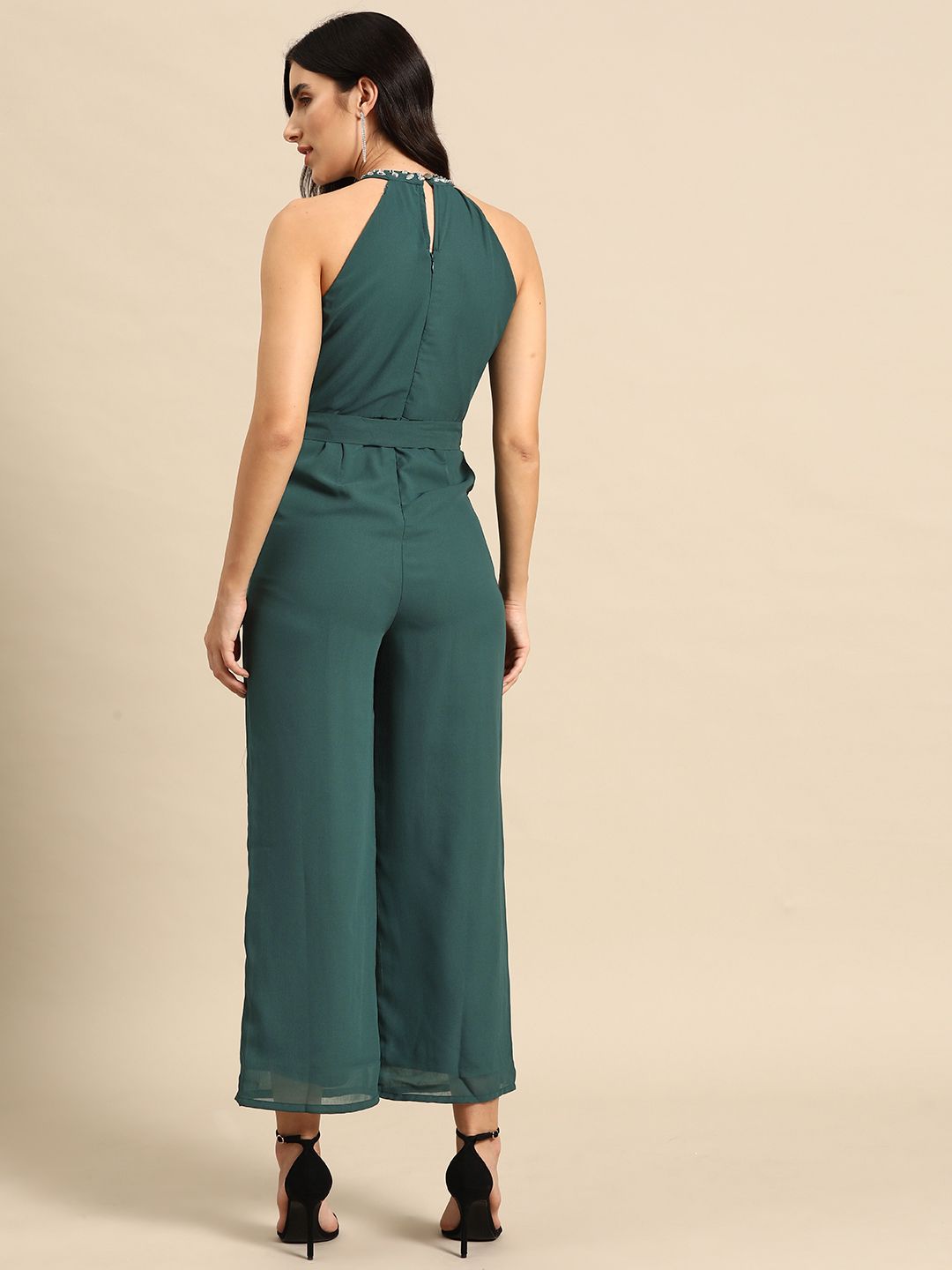 all about you Sequinned Basic Jumpsuit with Belt