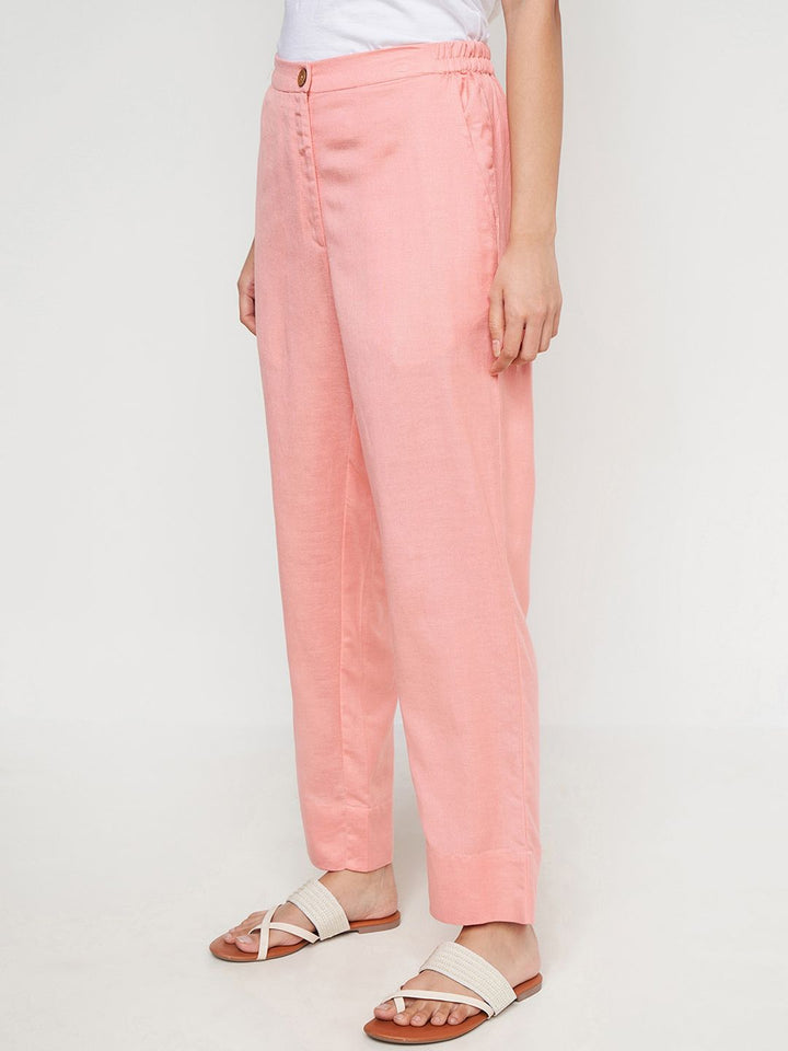 Global Desi Women Straight Fit Parallel Trousers