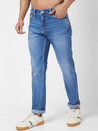 SPYKAR Men Relaxed Fit Low Distress Heavy Fade Stretchable Jeans