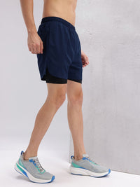 HRX by Hrithik Roshan Men Rapid-Dry Running Shorts with Inner Tights