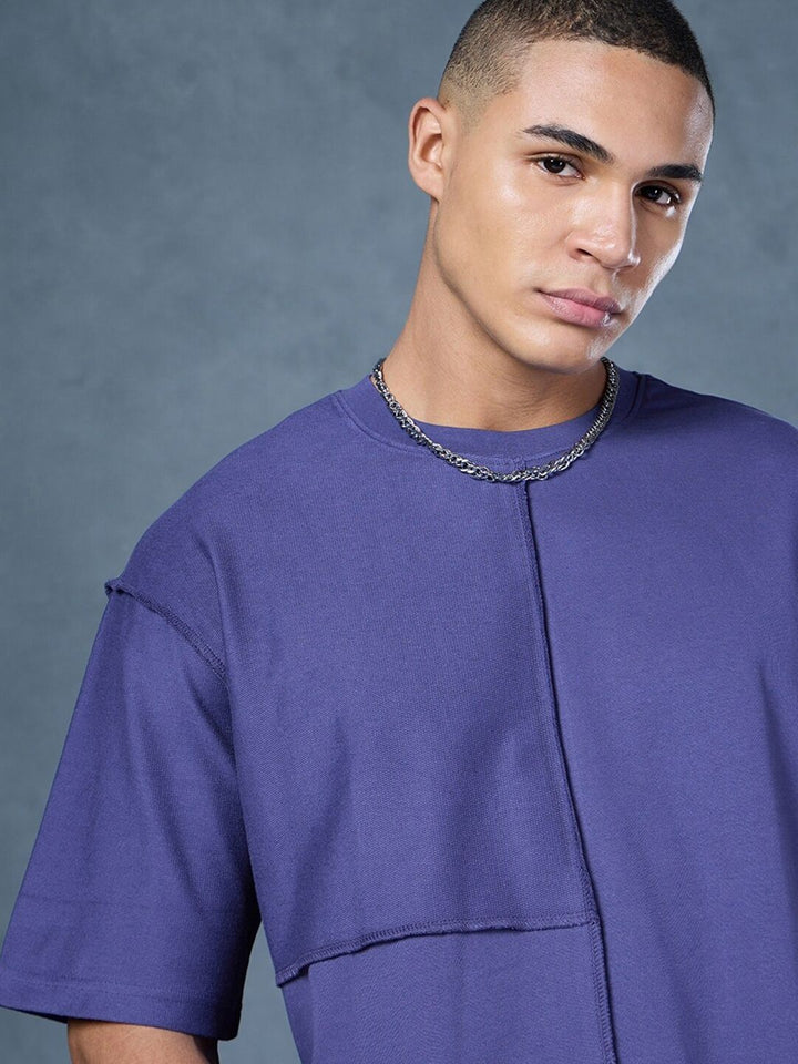 Bewakoof Drop-Shoulder Sleeves Oversized Pure Cotton T-shirt