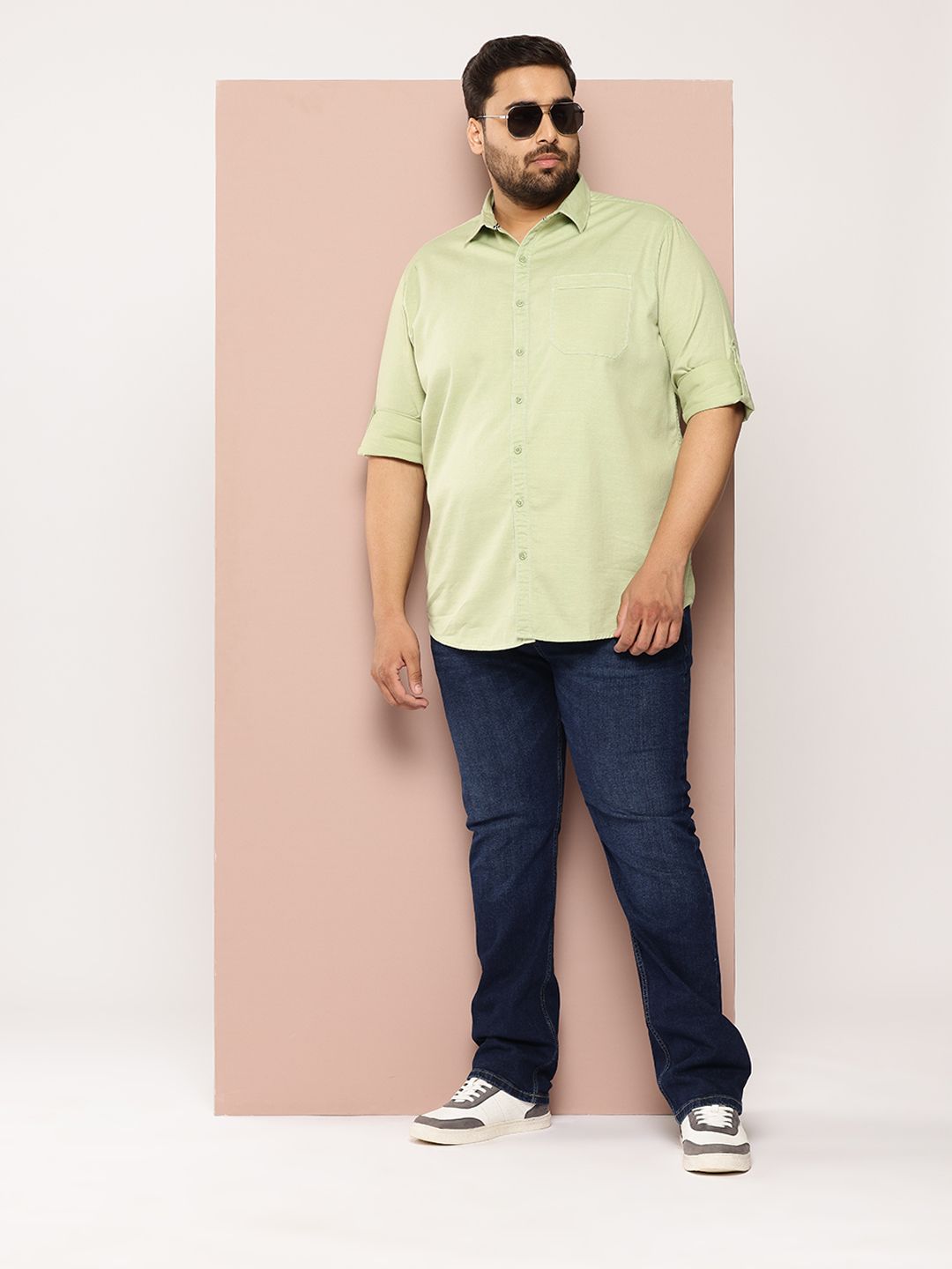 Thomas Scott Men Plus Size Premium Pure Cotton Casual Shirt