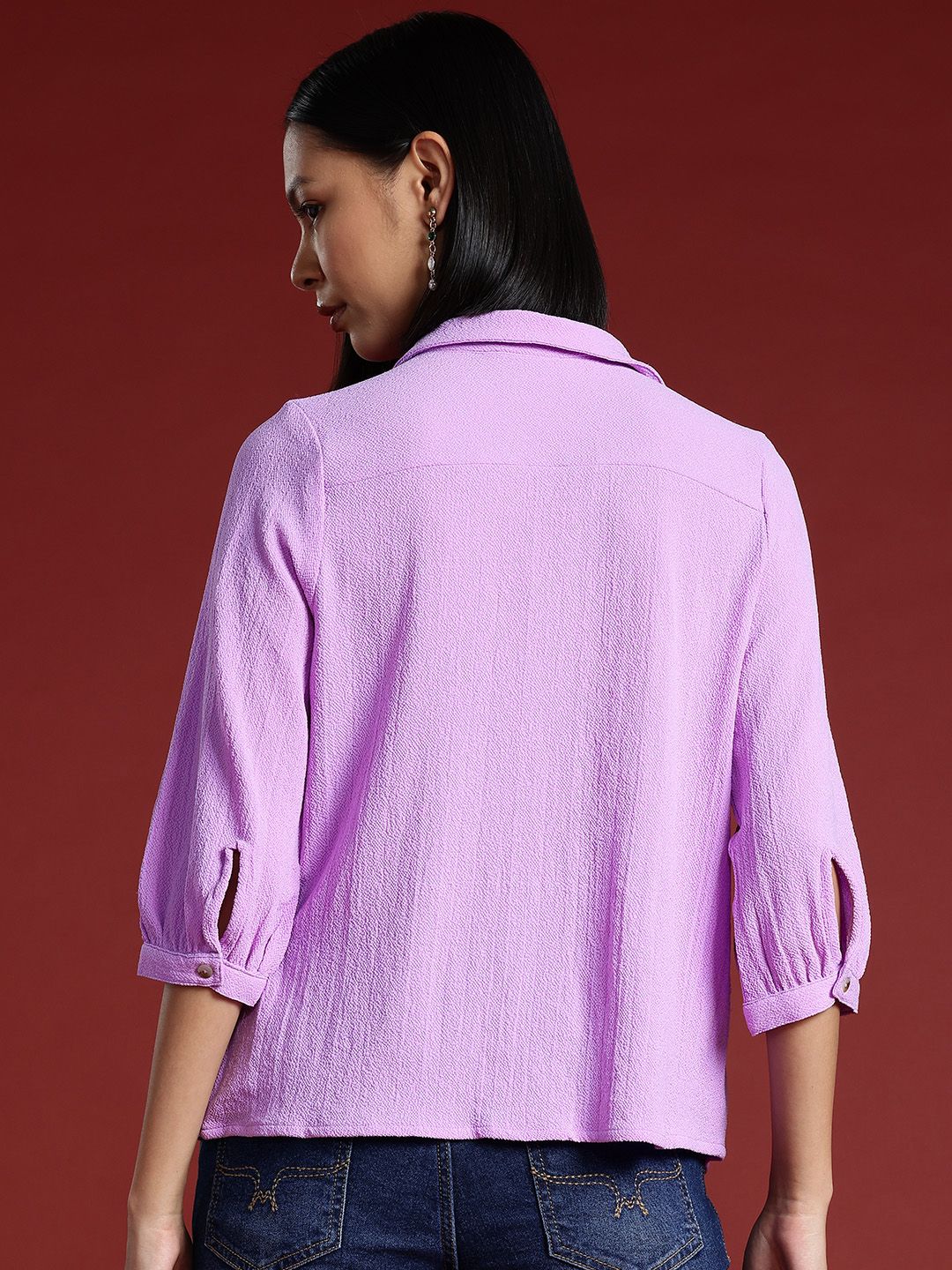 all about you Knitted Opaque Casual Shirt