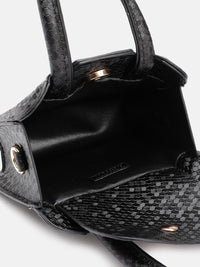 DressBerry Textured Structured Handheld Bag