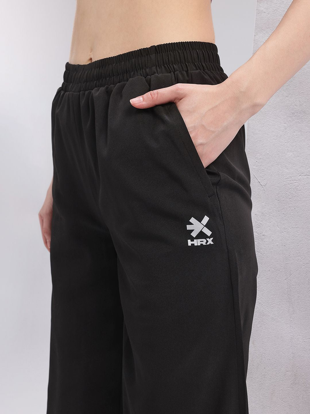 HRX by Hrithik Roshan Women Flared Lifestyle Track Pants with Toggle Hem
