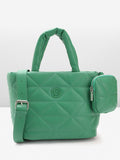 Lino Perros Structured Handheld Bag with Quilted Detail