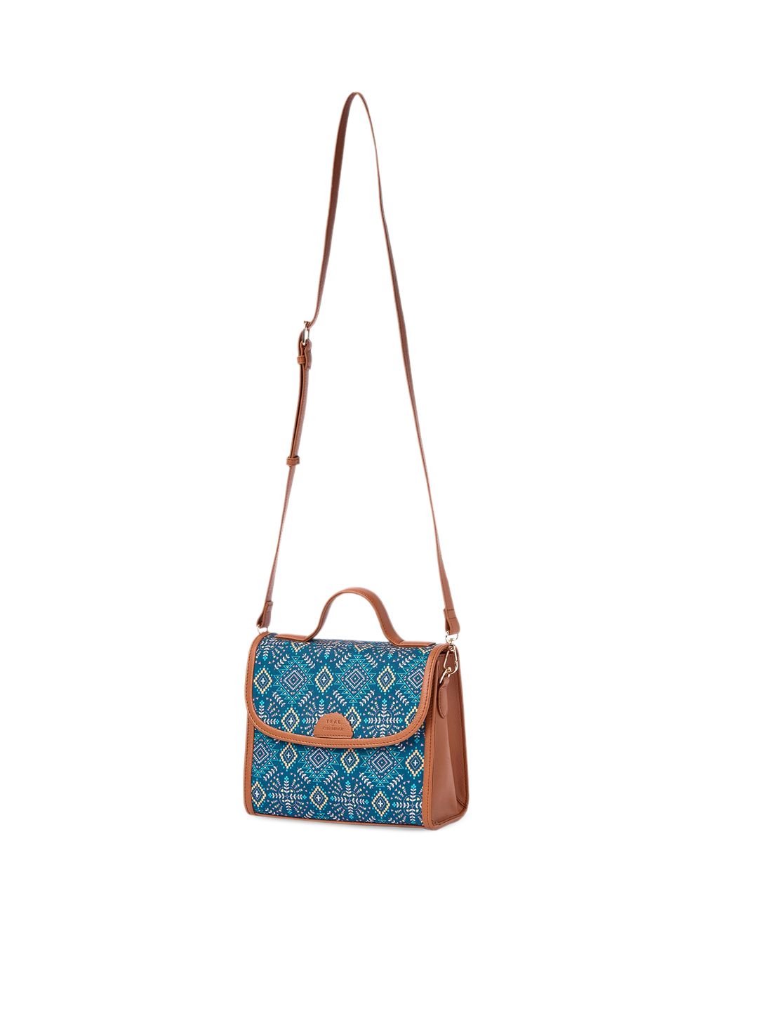 TEAL BY CHUMBAK Graphic Printed Sling Bag