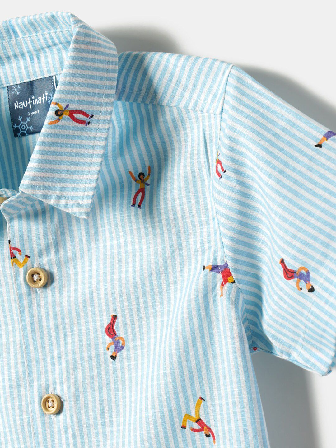 Nauti Nati Boys Printed Pure Cotton Shirt with Shorts