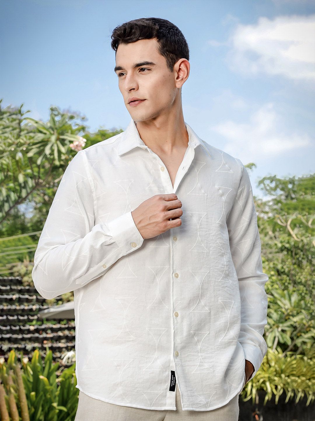 Thomas Scott Men Smart Slim Fit Opaque Casual Shirt