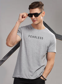 ADRO Men Typography Printed Raw Edge T-shirt