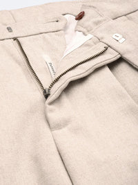 Mr Bowerbird Men Tailored Fit Textured Pleated Trousers