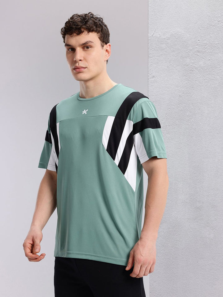 HRX by Hrithik Roshan Colourblocked Detail Regular Fit Running T-shirt