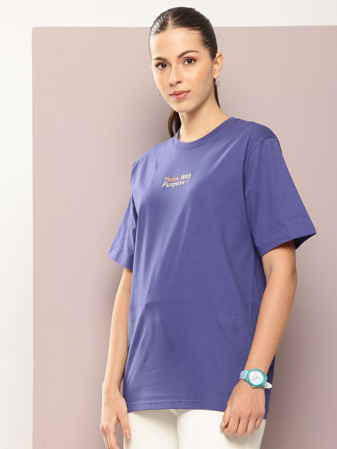 DILLINGER Typography Embroidered Pure Cotton T-shirt