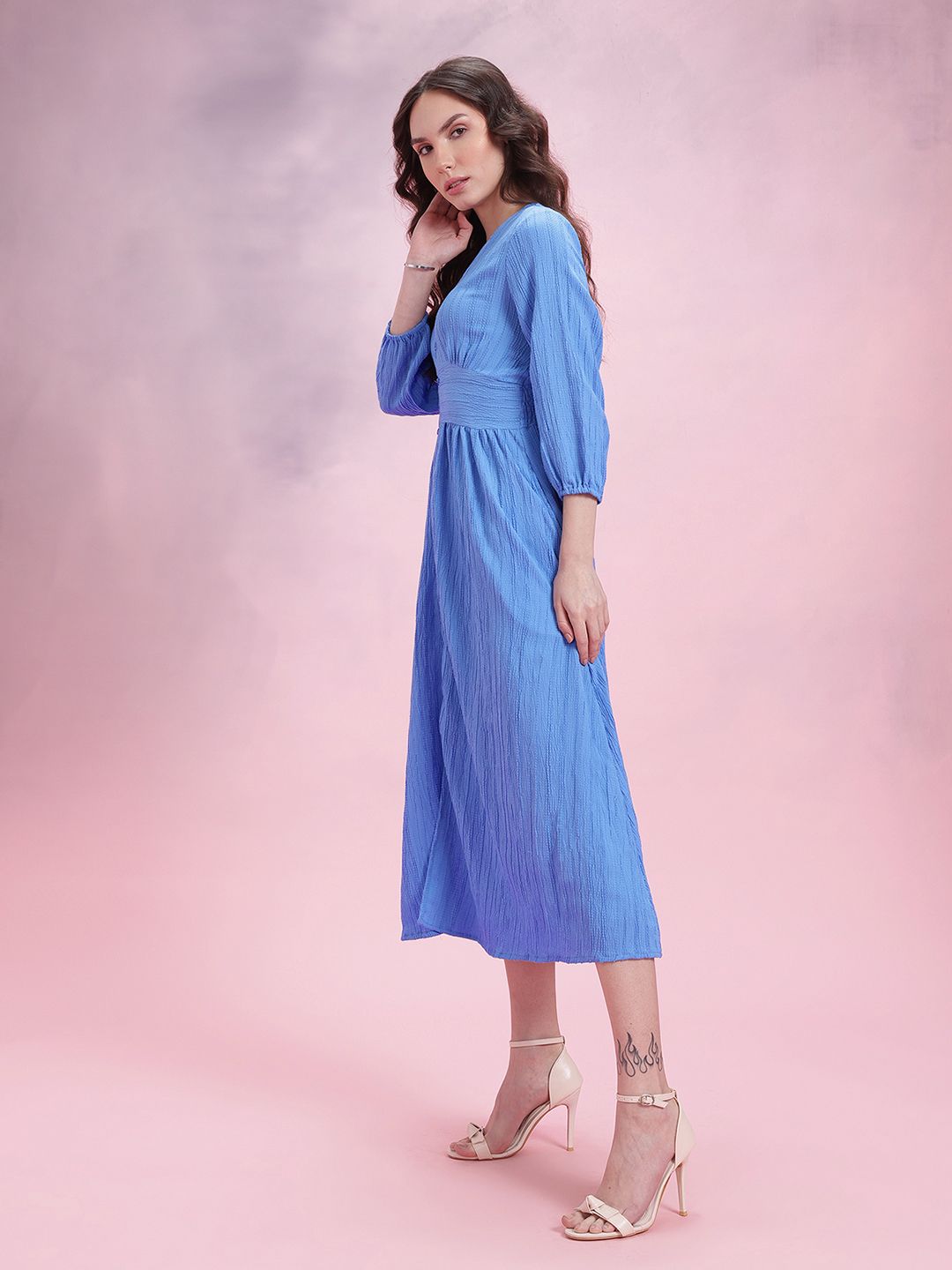 DressBerry Slit Empire Midi Dress