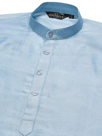 SOJANYA Kurta Sulam Biru Lelaki dengan Churidar