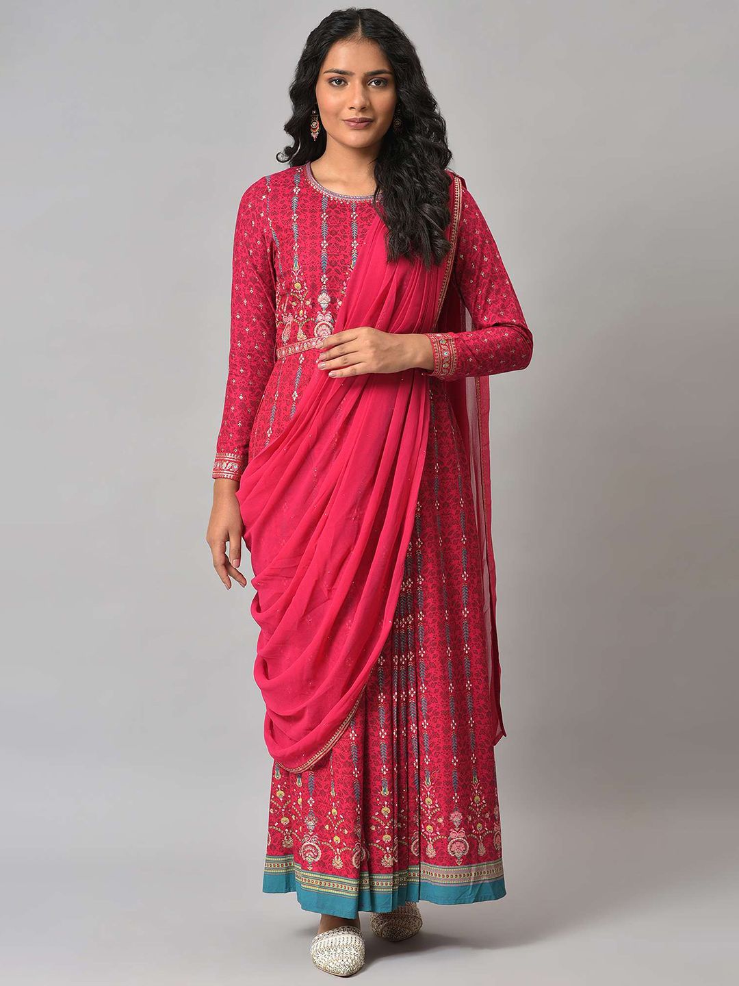 W Ethnic Motifs Maxi Dress