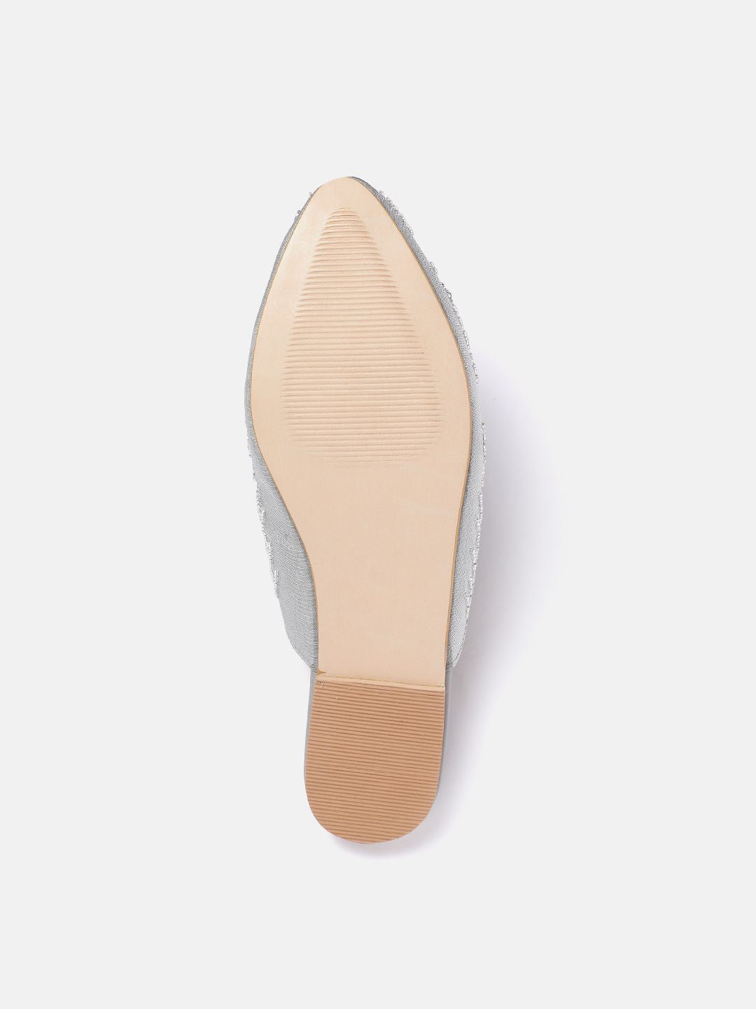House of Pataudi Leather Embellished Ethnic Mules