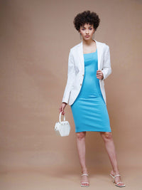 SASSAFRAS BASICS Square Neck Bodycon Dress