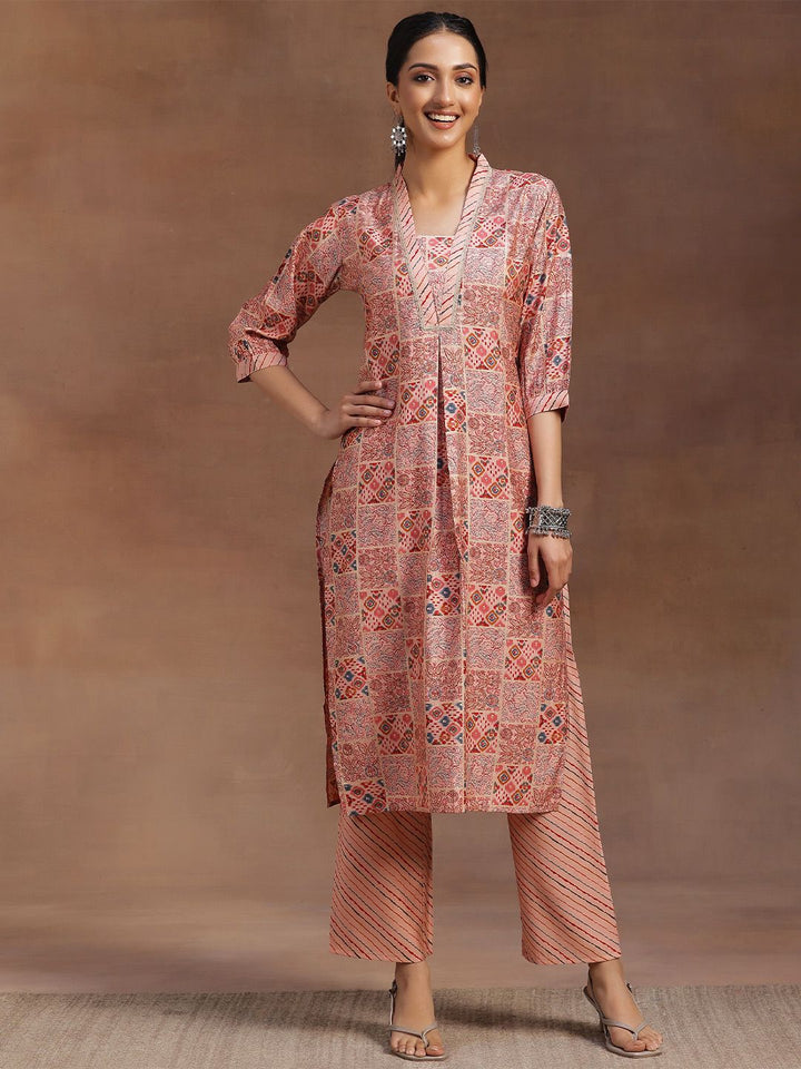 Libas Ethnic Motifs Printed Regular Gotta Patti Kurta with Palazzos