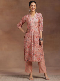 Libas Ethnic Motifs Printed Regular Gotta Patti Kurta with Palazzos