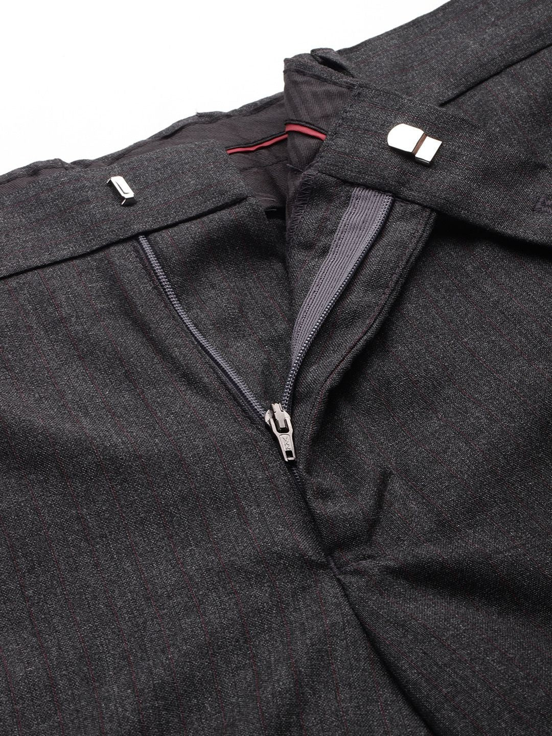 Park Avenue Men Striped Formal Trousers