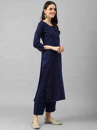 KALINI Striped Regular Kurta with Trousers