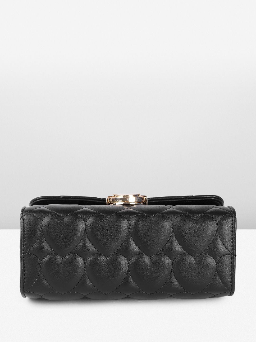 DressBerry Textured Structured Shoulder Bag with Quilted