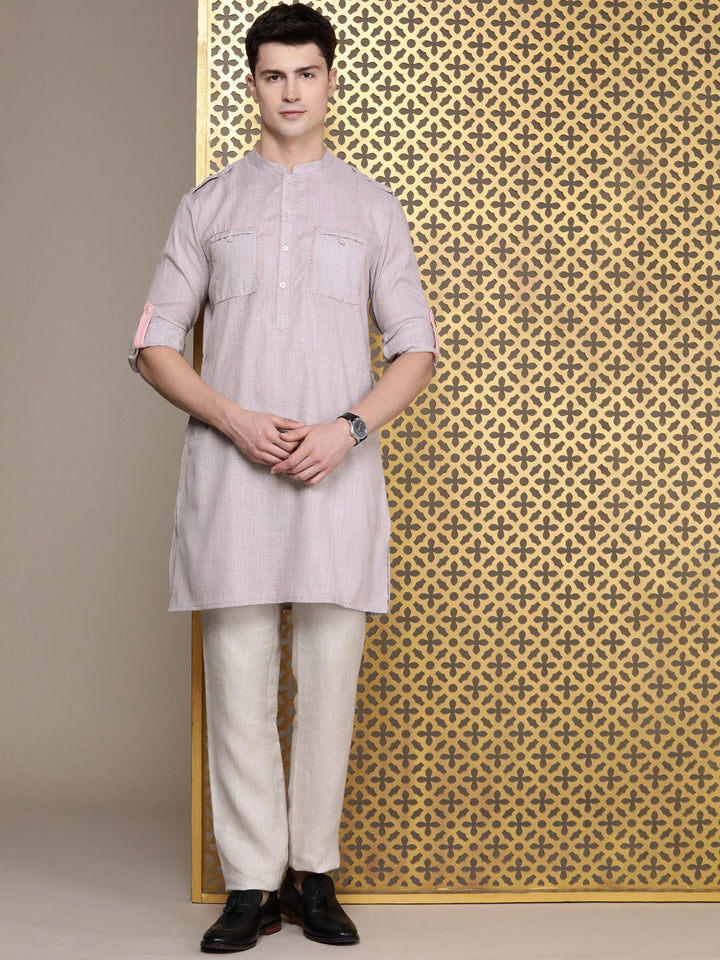 House of Pataudi Solid Rozana Pathani Kurta