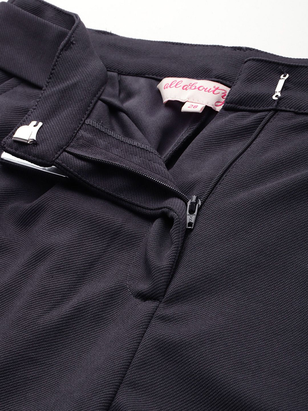 all about you Women High-Rise Pleated Trousers With a Belt