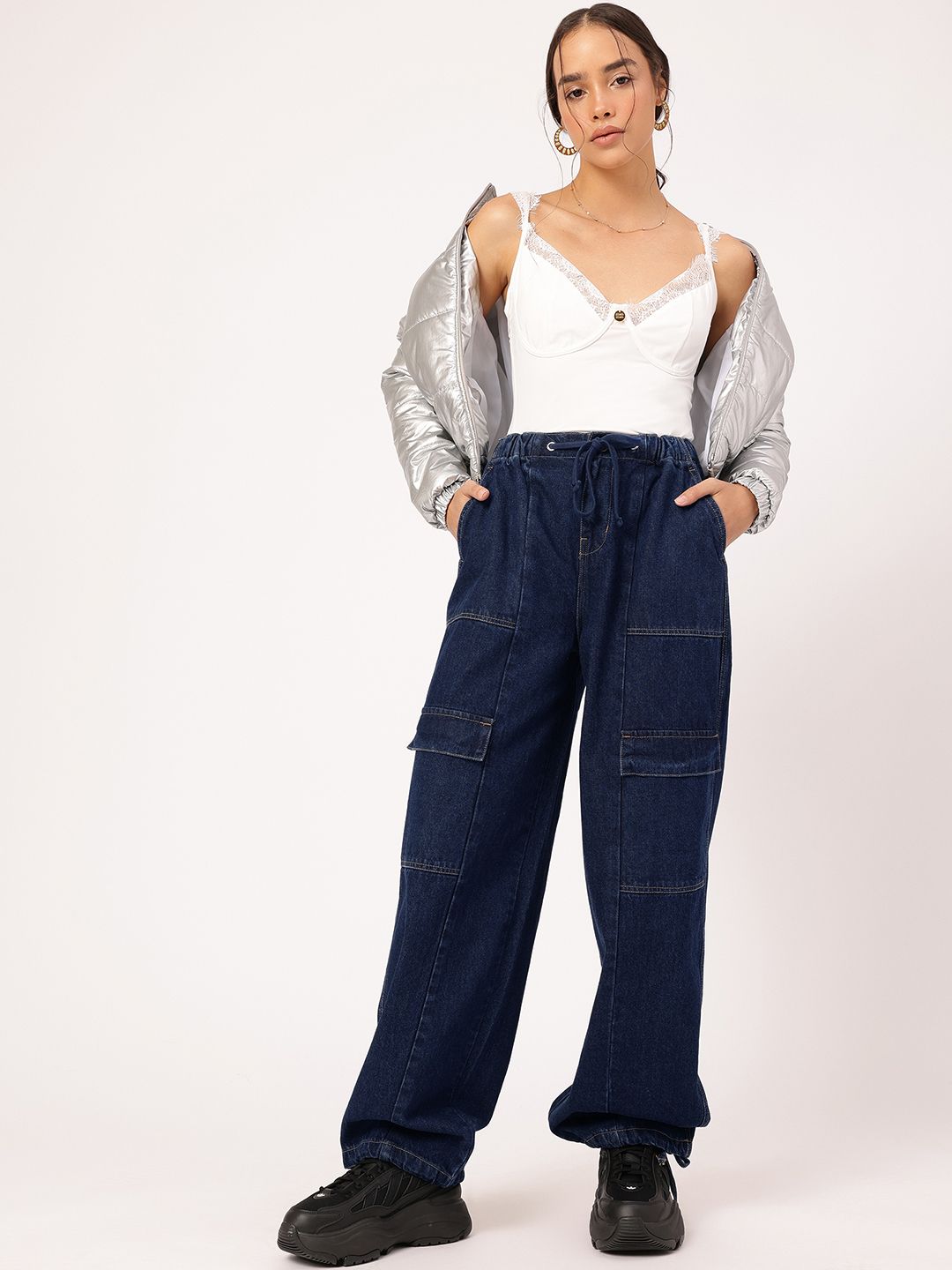 DressBerry Women Midnight Blues Flared Jeans