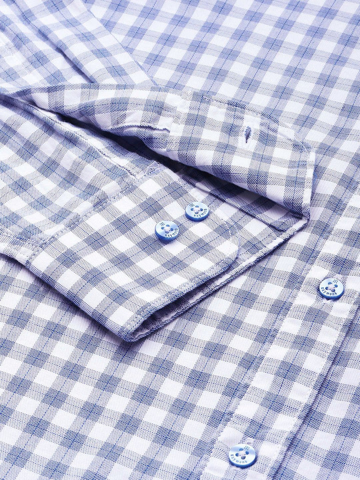 Raymond Pure Cotton Slim Fit Checked Casual Shirt