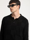 THE BEAR HOUSE Checked Polo Collar Pure Cotton T-shirt