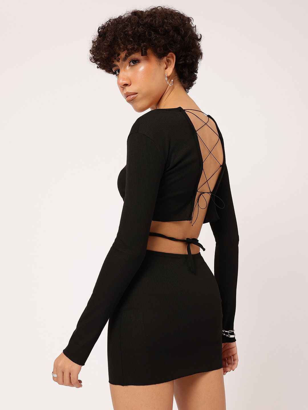 DressBerry Y2K Knotty Chic Backless Co-Ords