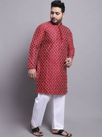 SOJANYA PLUS Paisley Embroidered Kurta With Pyjamas & Nehru Jacket