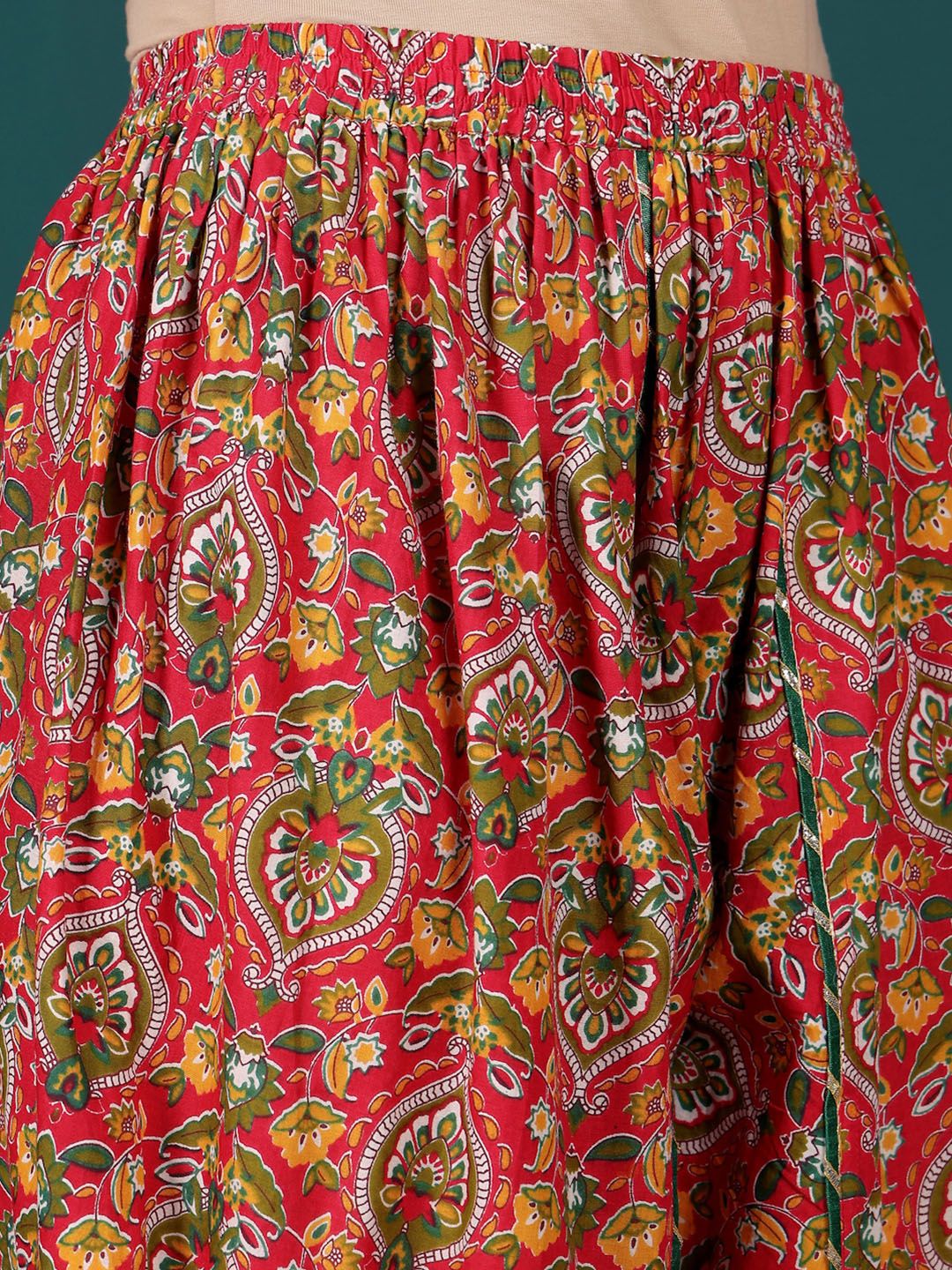 Varanga Women Floral Printed Regular Kurta with Dhoti Pants & With Dupatta