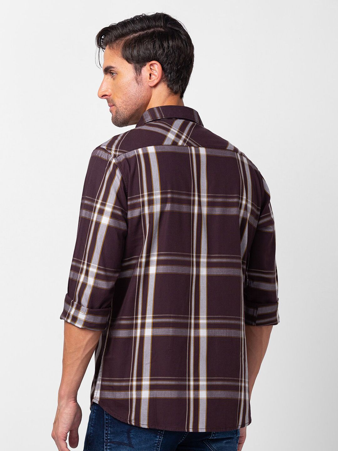 SPYKAR Men Tartan Checked Casual Shirt