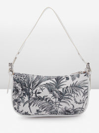 Lino Perros Floral Printed Structured Shoulder Bag With Chain Detail