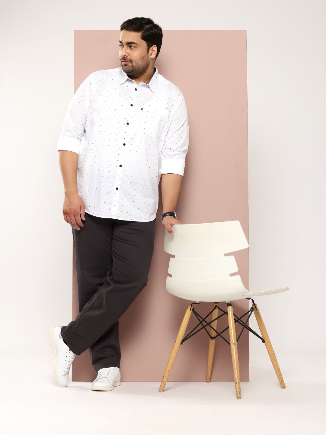 Thomas Scott Plus Size Premium Printed Pure Cotton Casual Shirt