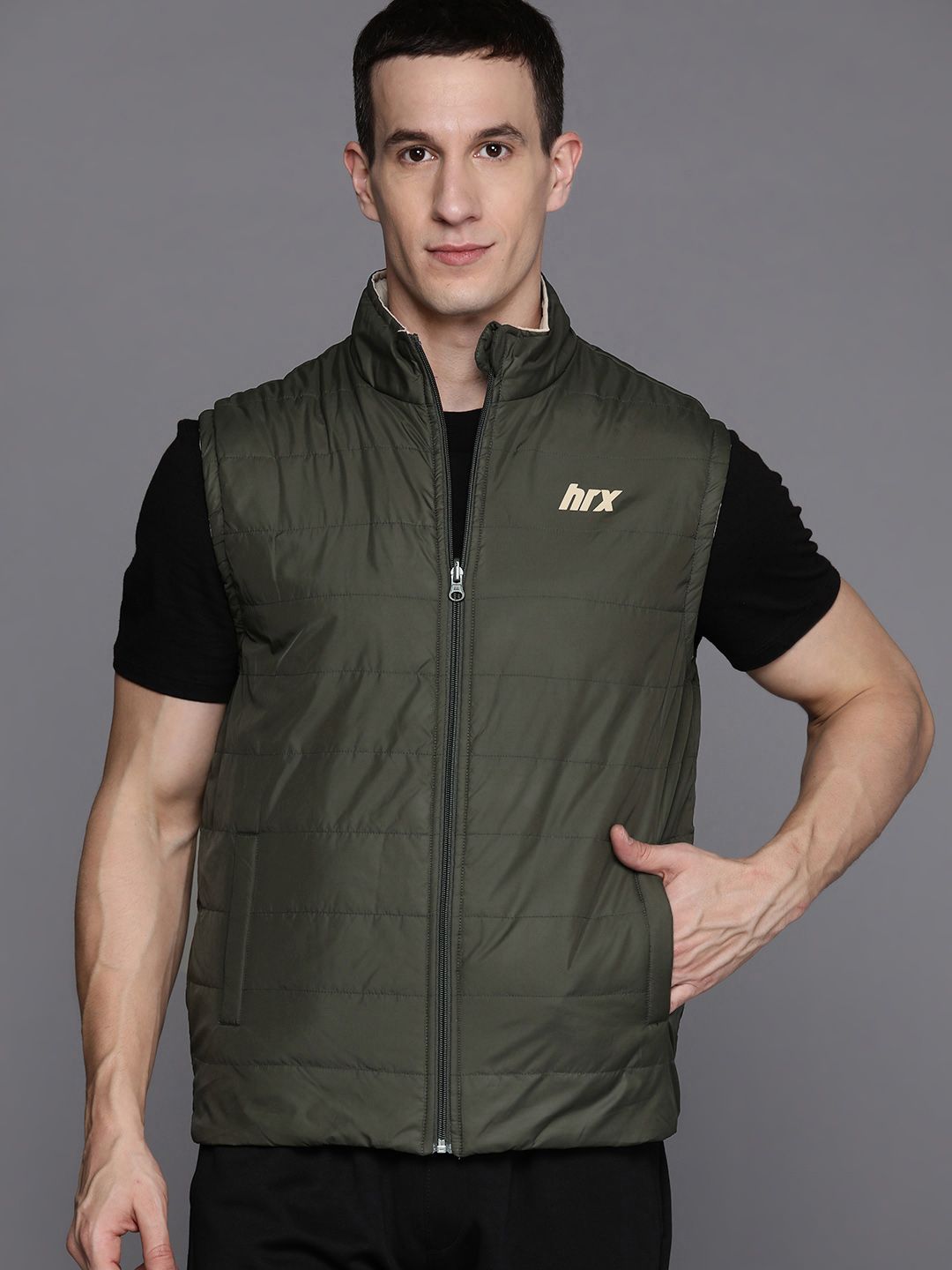 HRX by Hrithik Roshan Rapid-Dry Reversible Outdoor Jacket