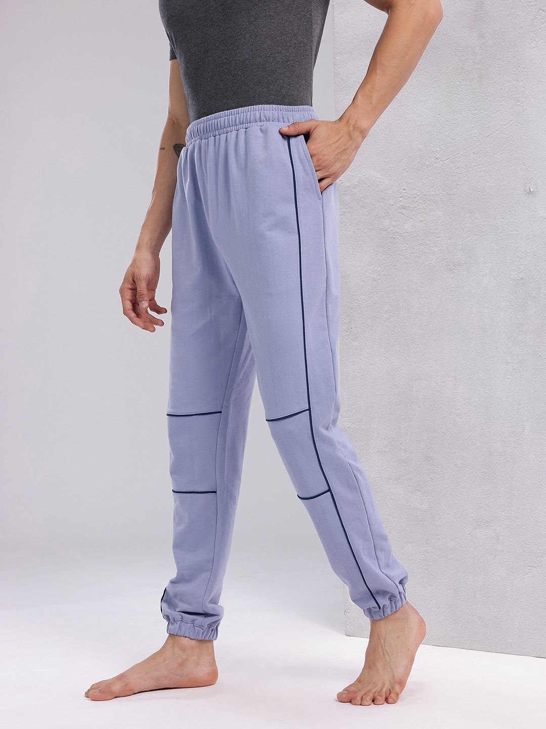 HRX by Hrithik Roshan Men Taping-Detail Yoga Joggers