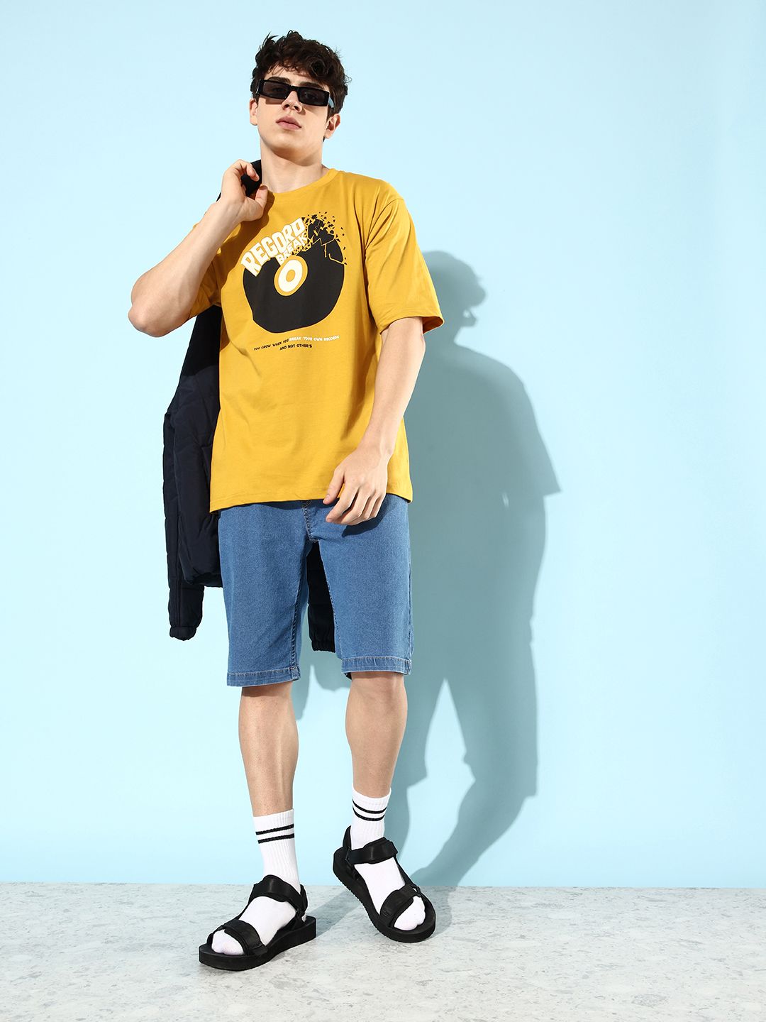 Difference of Opinion Men Graphic Printed Oversized T-shirt