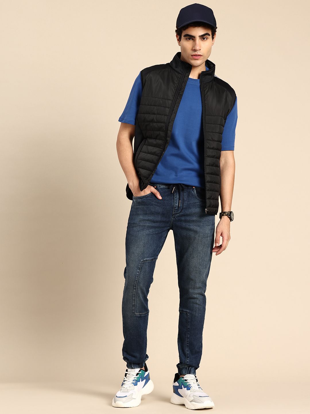 Being Human Men Heavy Fade Stretchable Joggers