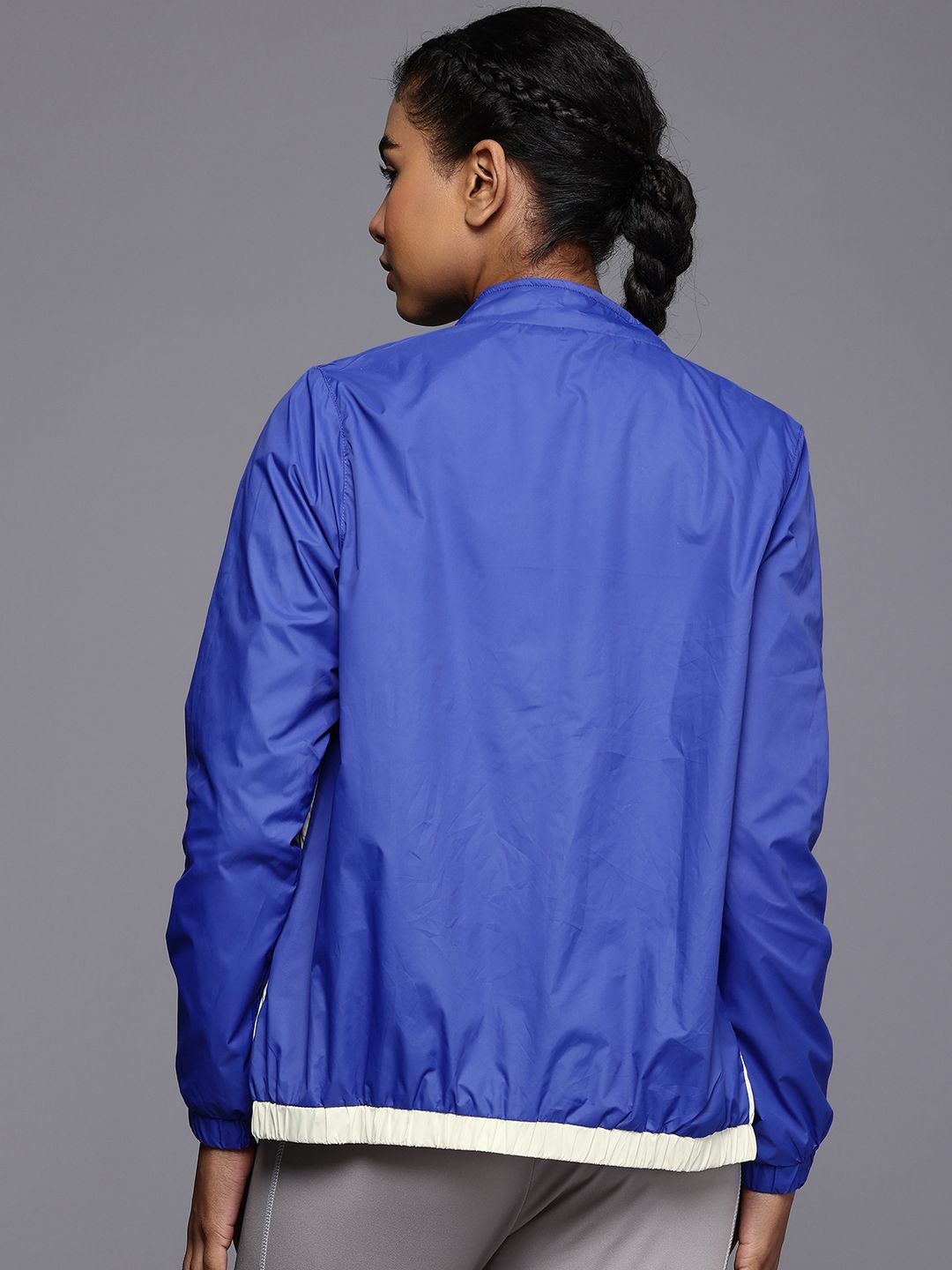 HRX by Hrithik Roshan Rapid-Dry Antimicrobial Finish Colourblocked Lifestyle Bomber Jacket