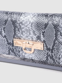 Lino Perros Women Snakeskin Print Three Fold Wallet